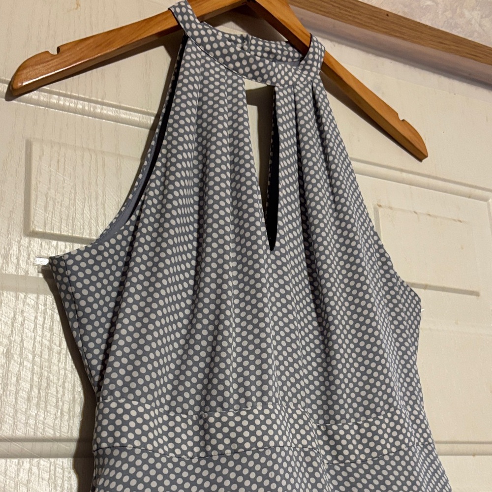 Express Black and White Geometric Backless Dress - Picture 2 of 6